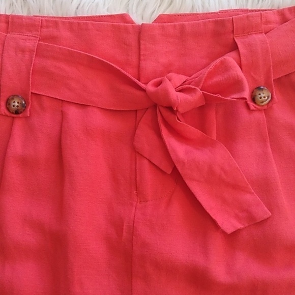 Banana Republic Coral Linen Blend Tie Waist Skirt Size - 4 - Picture 6 of 14